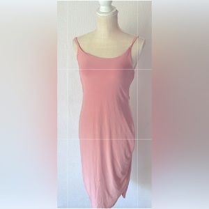LOVE NATION Blush Lined Stretch Slip Dress L